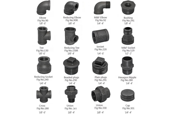 Black iron clearance pipe fittings