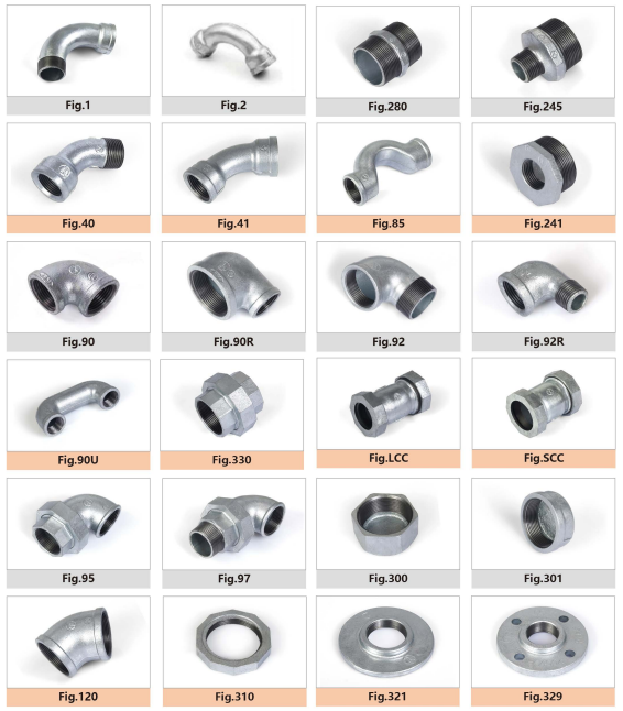 Types of Galvanized Pipe Fittings