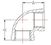 90degree elbow Dimensions