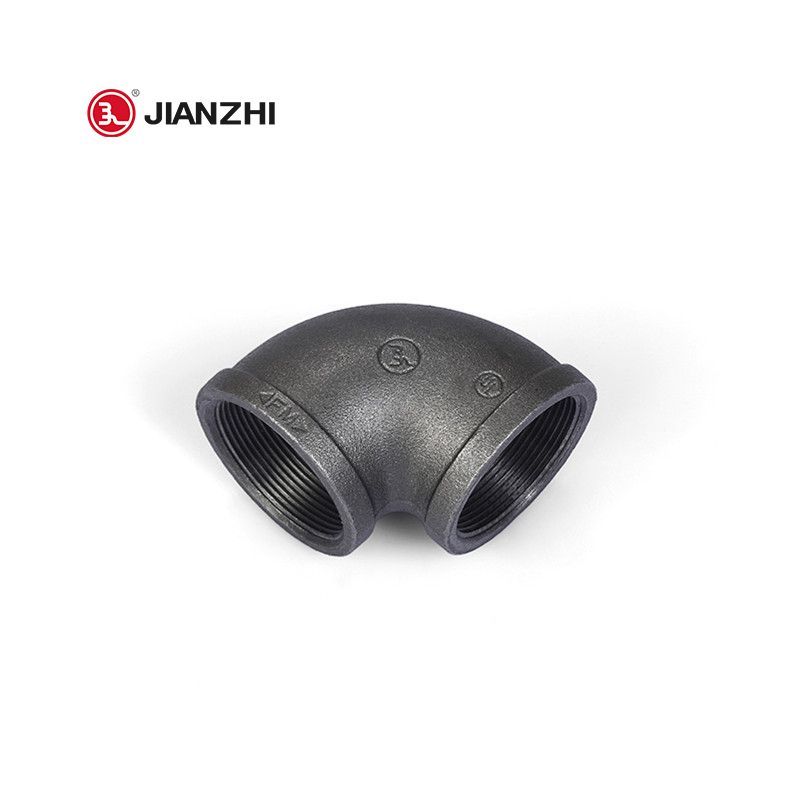Lot Of 5 - 2 Inch Black Iron Pipe Threaded 90° Elbow Fittings For Plumbing