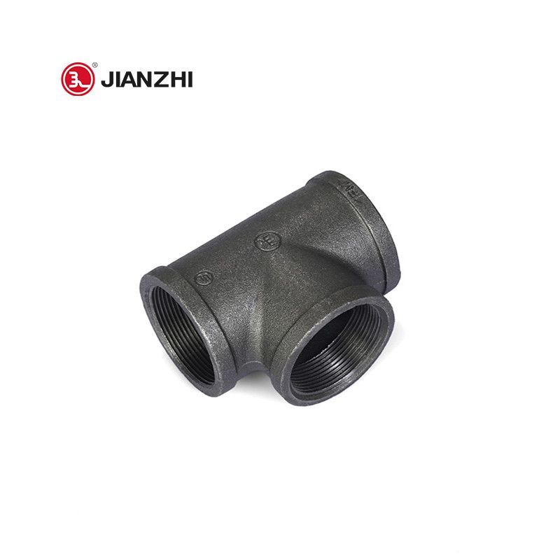 3 way black iron 90 degree pipe side outlet elbow